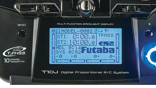 Futaba 10JA 10-Channel Air T-FHSS System - LCD Display 